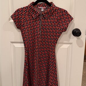 Urban Outfitters Red and Black Geometric Dress